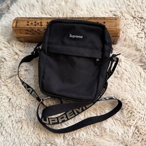 Supreme Cordura Black Crossbody Bag Unisex SS18
